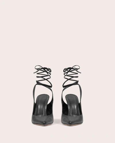 Shop Iro Rech Stiletto Heel Ankle Tie Pumps In Black