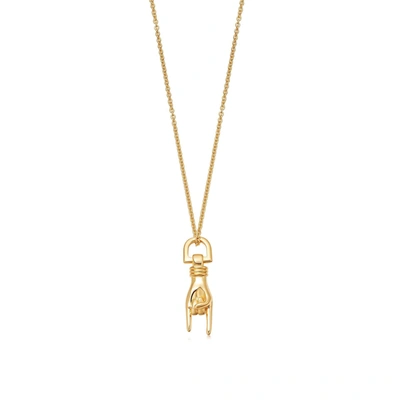 Shop Missoma Rock On Charm Necklace 18ct Gold Plated