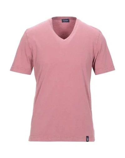 Shop Drumohr T-shirts In Pastel Pink