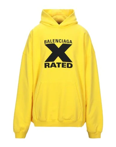 Shop Balenciaga Sweatshirts In Yellow