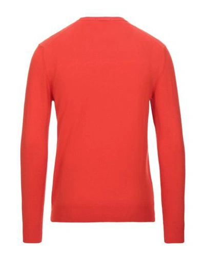 Shop Drumohr Man Sweater Coral Size 46 Cotton, Cashmere In Red