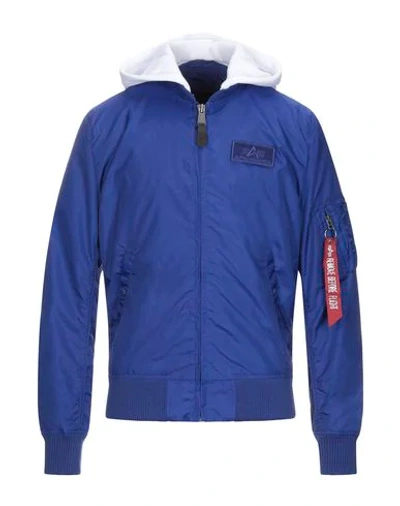Shop Alpha Industries Jackets In Bright Blue