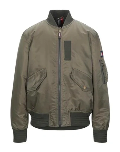 Shop Tommy Hilfiger Jackets In Military Green