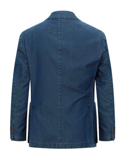 Shop Altea Man Blazer Blue Size 44 Cotton, Silk