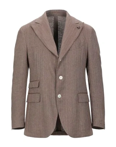 Shop Gabriele Pasini Suit Jackets In Brown