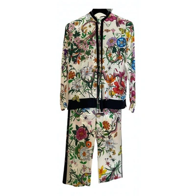 Pre-owned Gucci Silk Jumpsuit In Multicolour