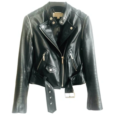 Pre-owned Michael Kors Black Leather Leather Jacket