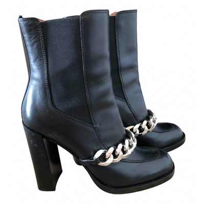 Pre-owned Givenchy Black Leather Ankle Boots