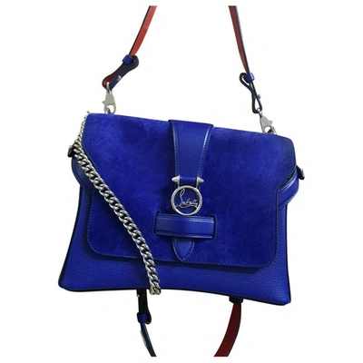 Pre-owned Christian Louboutin Rubylou Blue Leather Handbag