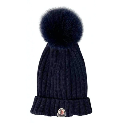 Pre-owned Moncler Navy Wool Hat