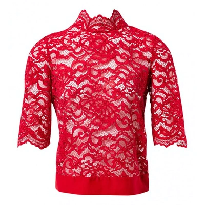 Pre-owned Claudie Pierlot Red Lace  Top
