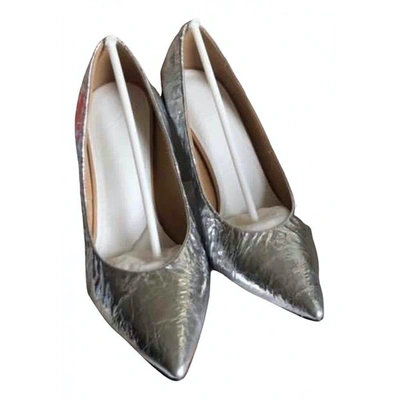 Pre-owned Maison Margiela Leather Heels In Silver