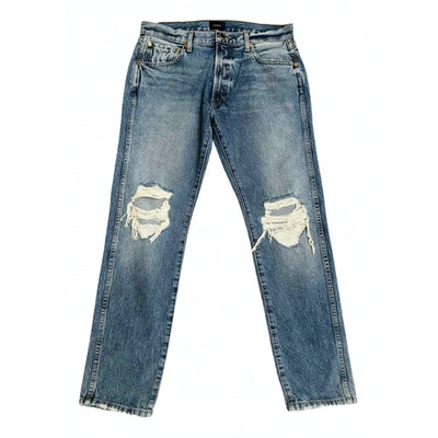 Pre-owned Khaite Blue Cotton Jeans