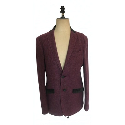 Pre-owned Etro Burgundy Wool Jacket