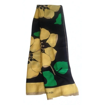 Pre-owned Balmain Yellow Silk Scarf