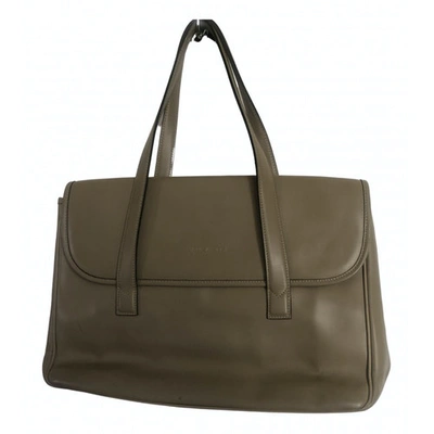 Pre-owned Lancaster Khaki Leather Handbag