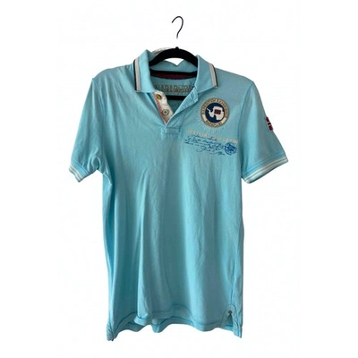 Pre-owned Napapijri Blue Cotton Polo Shirts