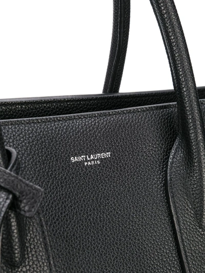 Shop Saint Laurent Leather Slim Bag In Black