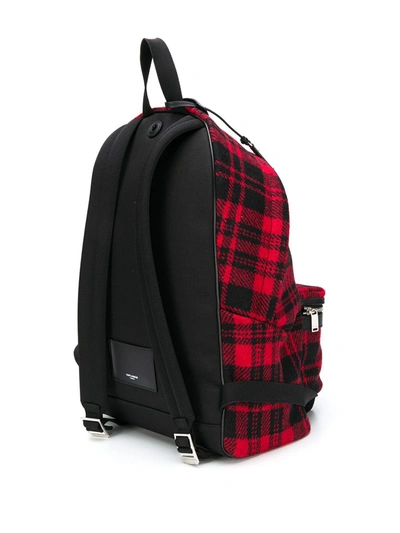 Shop Saint Laurent City Leather Backpack In Red