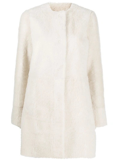 Shop Drome Button-up Coat In White