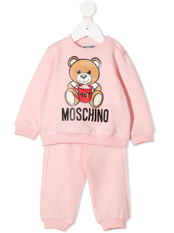 pink moschino tracksuit