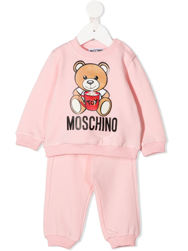 moschino baby teddy tracksuit