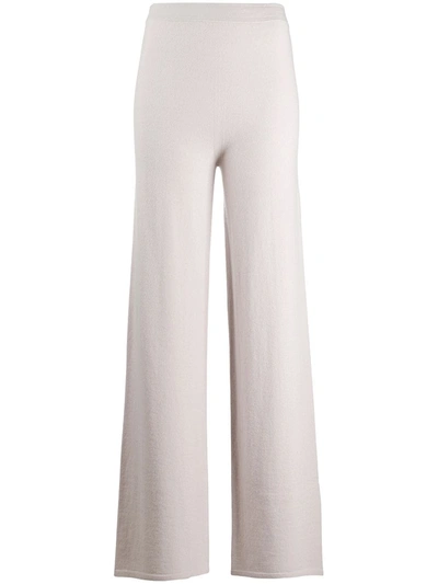 Shop Gentry Portofino Cashmere-blend Knitted Trousers In Neutrals