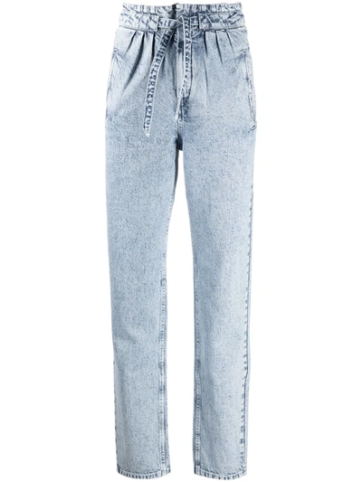 Shop Isabel Marant Uduard High-waisted Jeans In Blue