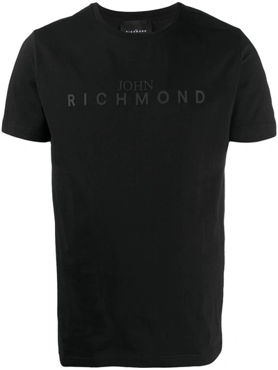 Shop John Richmond Logo-print Cotton T-shirt In Black