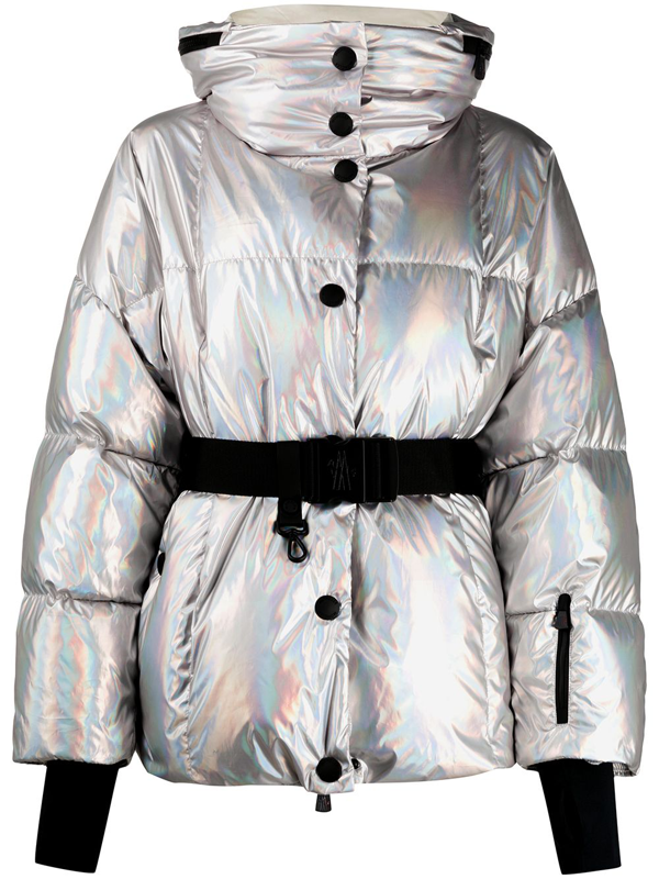 Moncler Grenoble Ollignan Belted Puffer Jacket In 银色 ...