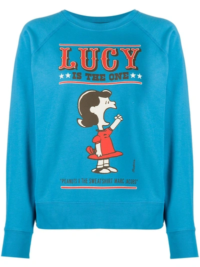 Shop Marc Jacobs X Peanuts Lucy Sweatshirt In Blue