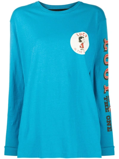 Shop Marc Jacobs X Peanuts Lucy Long-sleeved Top In Blue