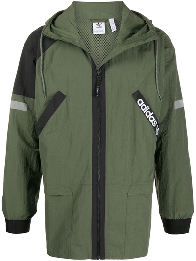 Shop Adidas Originals Adventure Windbreaker In Green