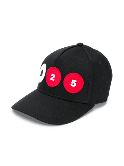Shop Dsquared2 Embroidered Logo Baseball Cap In Black
