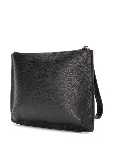 Shop Orciani Logo-embellished Clutch Bag In Black