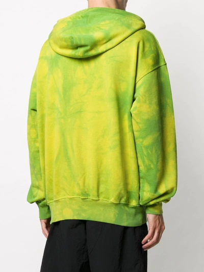 Shop Vivienne Westwood Rugged Tie-dye Cotton Hoodie In Green