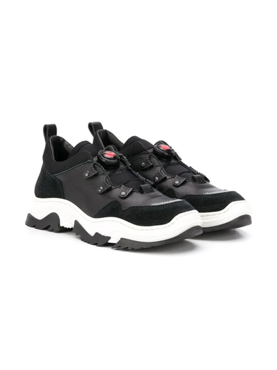 Shop Dsquared2 Teen Chunky Low-top Sneakers In Black