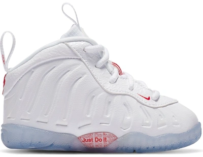 Pre-owned Nike Air Foamposite One Takeout Bag (td) In White/white-university Red