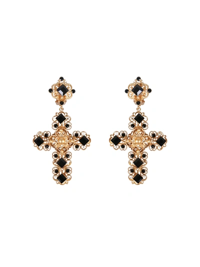 Shop Dolce & Gabbana Clip Pendant Earrings In Oro
