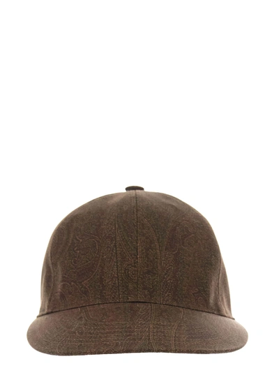 Shop Etro Paisley-print Baseball Cap In Brown