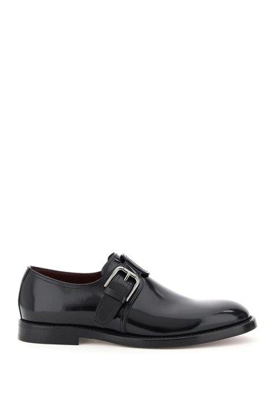 Shop Dolce & Gabbana Giotto Monk Shoes In Nero (black)