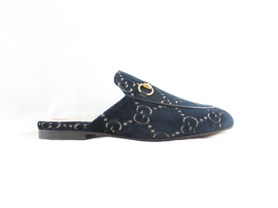 Shop Gucci Flat Shoes In Blue