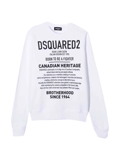 Shop Dsquared2 White Sweatshirt In Bianco