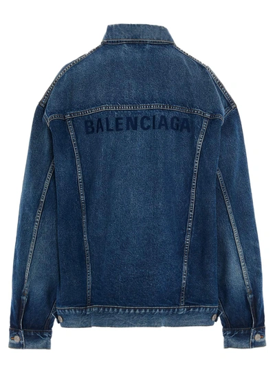 Shop Balenciaga Jacket In Blue