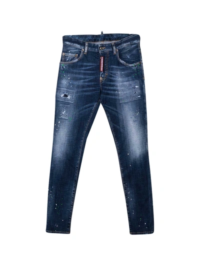 Shop Dsquared2 Slim Teen Jeans In Blu