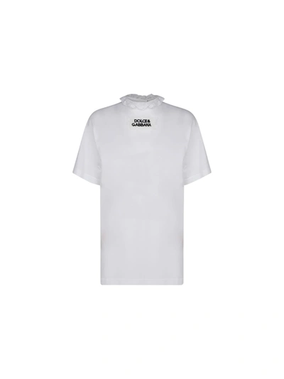 Shop Dolce & Gabbana Dolce&amp;gabbana T-shirt In Bianco Ottico