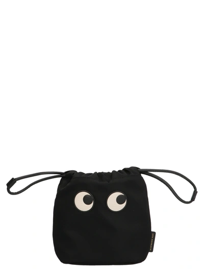 Shop Anya Hindmarch Drawstrings Pouch Eyes Bag In Black