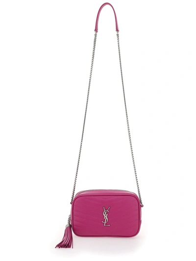 Shop Saint Laurent Shoulder Bag In Fuxia Electrique