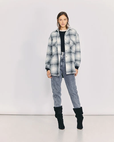 Iro Behar Coat In Mixed Grey | ModeSens