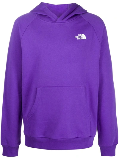 Shop The North Face Redbox Logo Cotton Hoodie In Purple